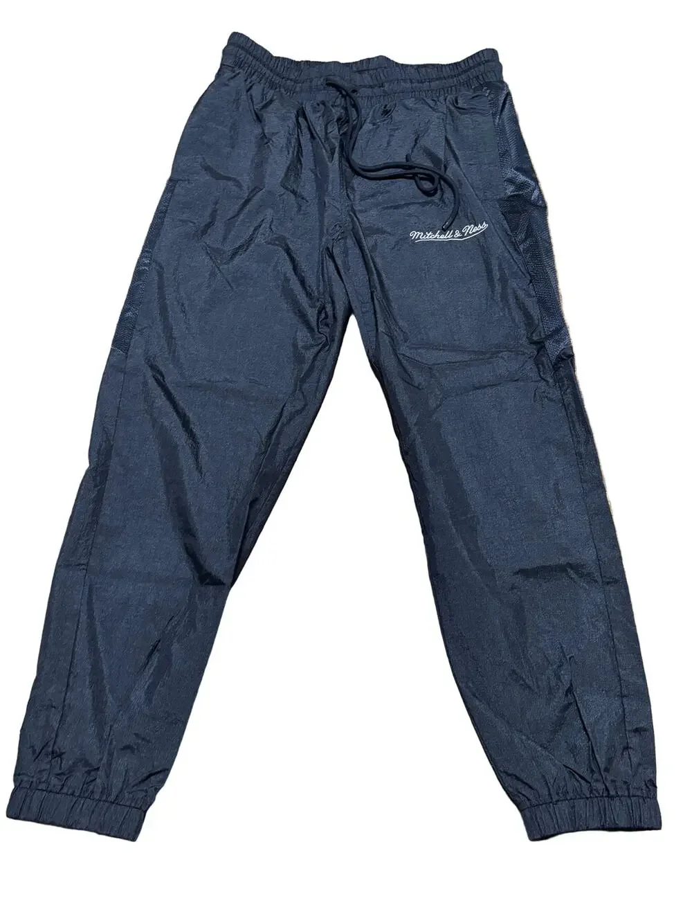 Mitchell & Ness Branded Windbreaker Jogger Pants Drawstring Black Men’s L New
